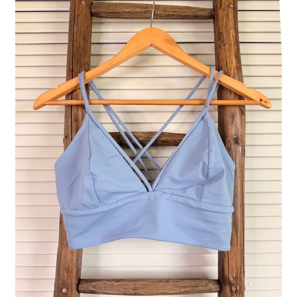 Lululemon Free To Be Serene Sports Bra Size 10 Light Blue
